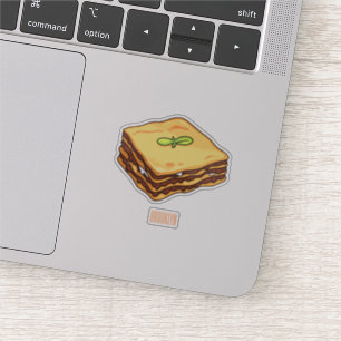 Lasagna cartoon illustration sticker