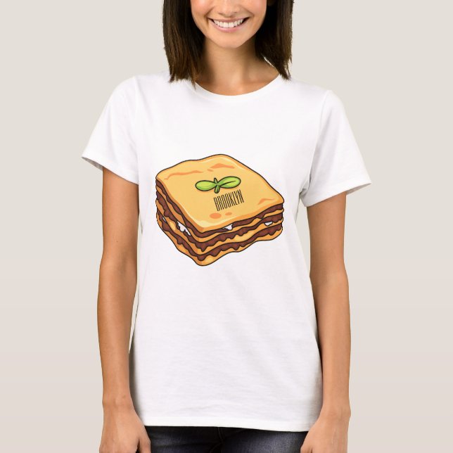Lasagna cartoon illustration T-Shirt (Front)