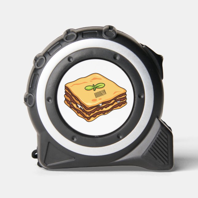 Lasagna cartoon illustration tape measure (Front)