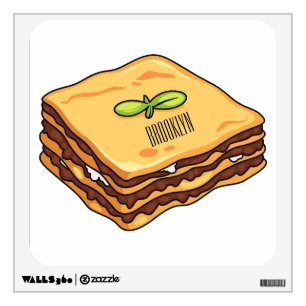 Lasagna cartoon illustration  wall decal