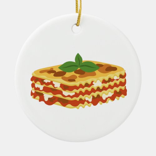 Lasagna Ceramic Ornament