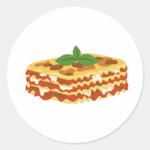 Lasagna Classic Round Sticker