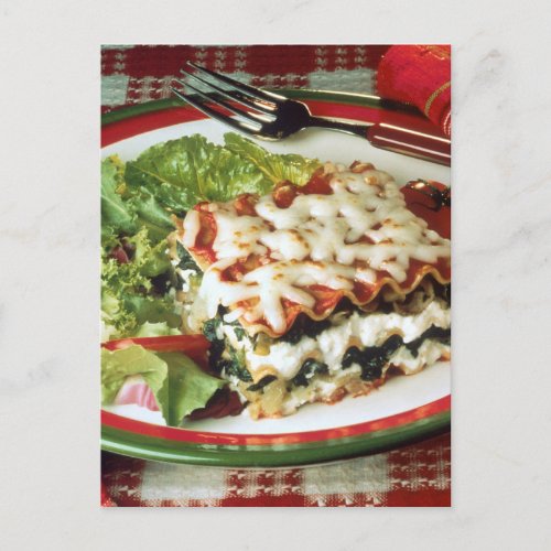 Lasagna Dinner Postcard