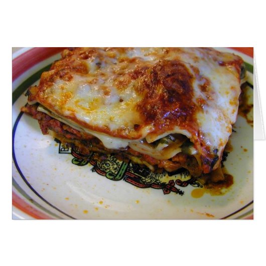 Lasagna Food Cards (Front Horizontal)