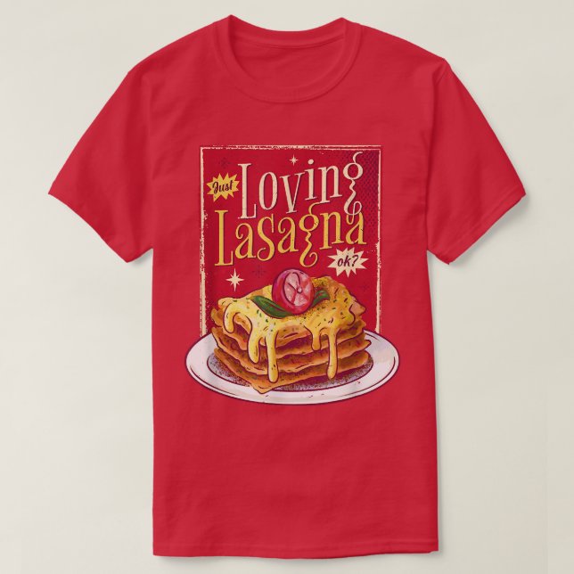 Lasagna Food Gifts Italian Lasagna Vegetarian  T-Shirt (Design Front)