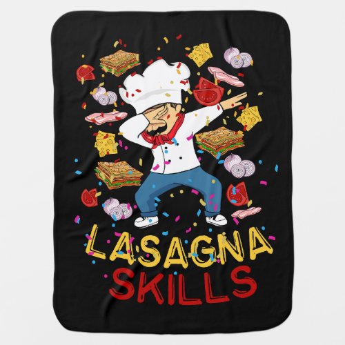 Lasagna Lover Lasagne Gift Italian Chef Lasagna Baby Blanket