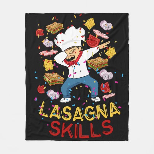 Lasagna Lover Lasagne Gift Italian Chef Lasagna Fleece Blanket