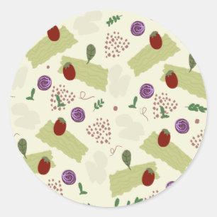 Lasagna Soup Pizza Restaurant Cheese Spaghetti Classic Round Sticker