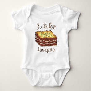 Lasagne Lasagna Italian American Cooking Food Baby Bodysuit