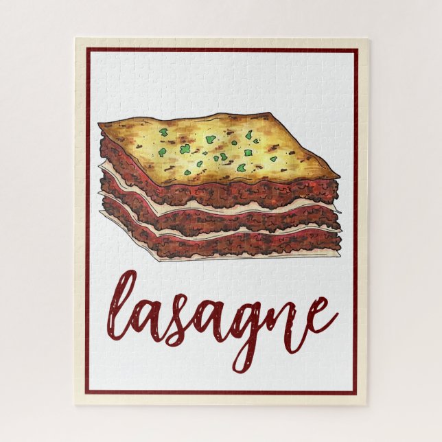 Lasagne Lasagna Italian American Cooking Food Jigsaw Puzzle (Vertical)