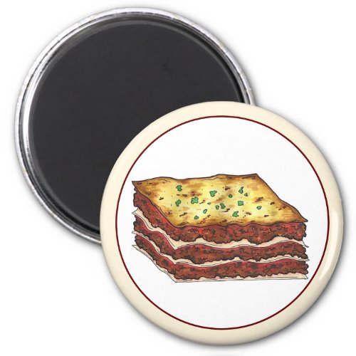 Lasagne Lasagna Italian American Cooking Food Magnet