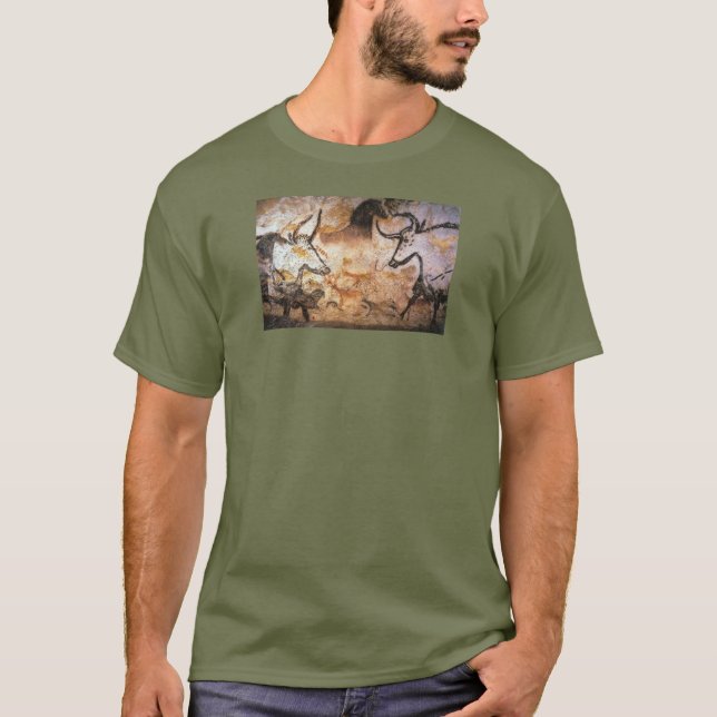 Lascaux Aurochs, Horse, Deer T-Shirt (Front)