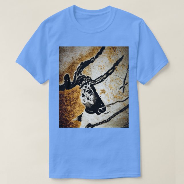 Lascaux Bull Cave Art T-Shirt (Design Front)