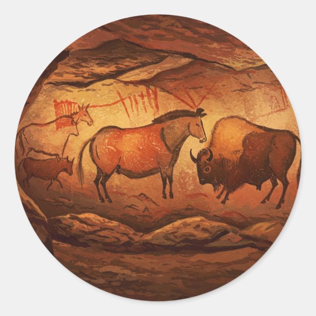 Lascaux Cave Dordogne France Travel Classic Round Sticker (Front)