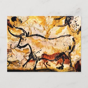 Lascaux Cave Painting Of Bull Postcard by Romanelli at Zazzle