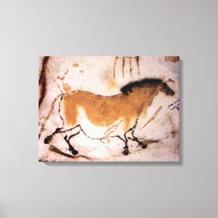 Lascaux Dun Horse - Prehistoric Panting On Canvas