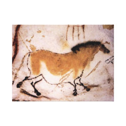 Lascaux Dun Horse - Prehistoric Panting on Canvas