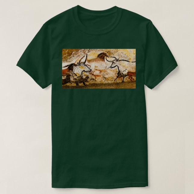 Lascaux Hall of the Bulls Deer and Aurochs 1 T-Shirt (Design Front)