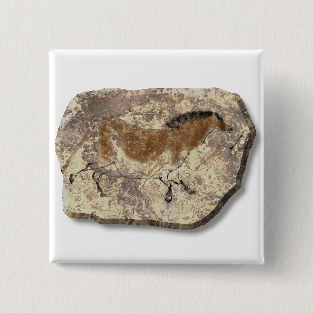 Lascaux  Horse stone Pinback Button (Front)