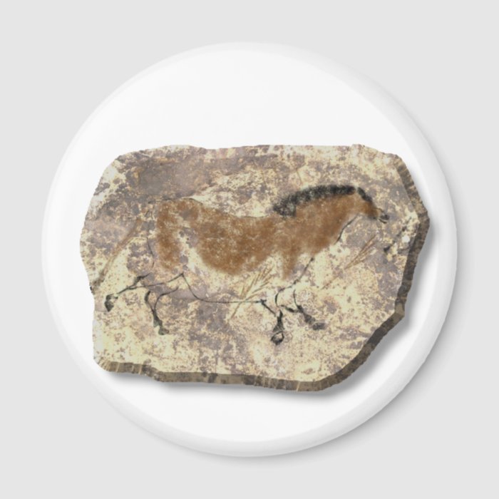 Lascaux  Horse stone Refrigerator Magnets