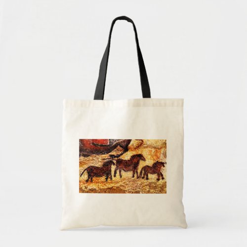 Lascaux Horses Cave Painting Tote Bag