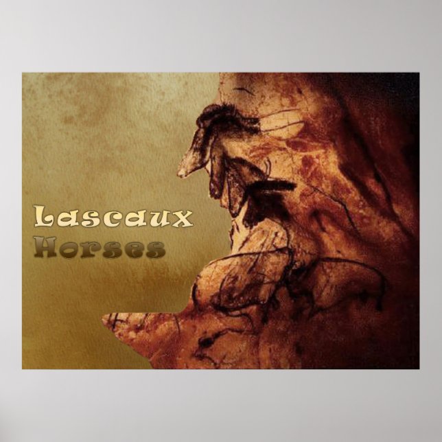 Lascaux Horses Poster (Front)