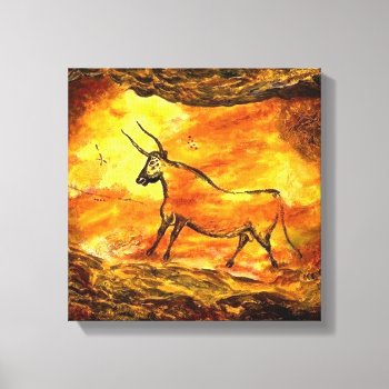 Lascaux Prehistoric Cave Painting Of Bull Canvas by Romanelli at Zazzle