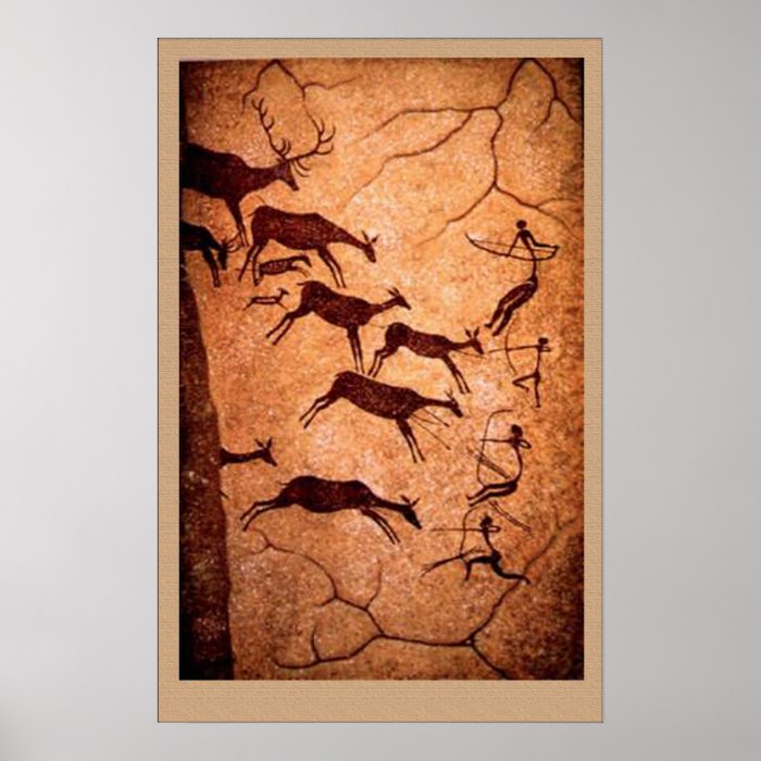 Lascaux Stag Hunting Print