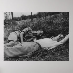 Lascivious young male couple napping gay interest poster