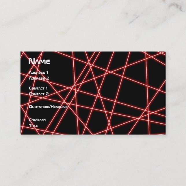 Laser Business Card (Front)
