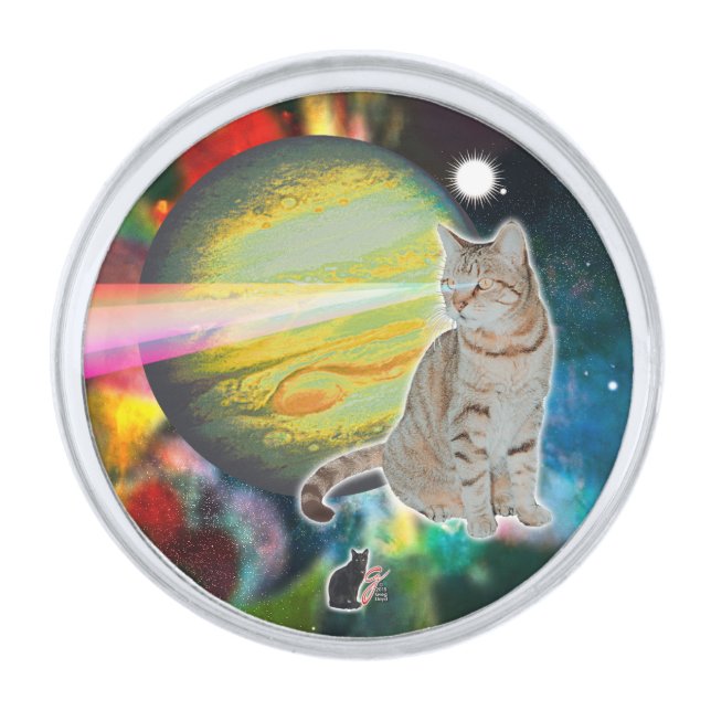 Laser-Cat Mossbody Lapel Pin (Front)