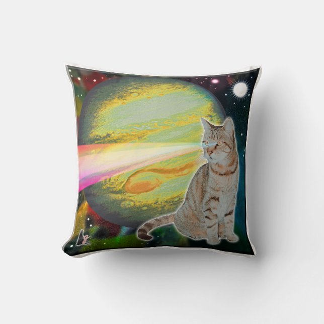 Laser-Cat Mossbody Throw Pillow (Front)