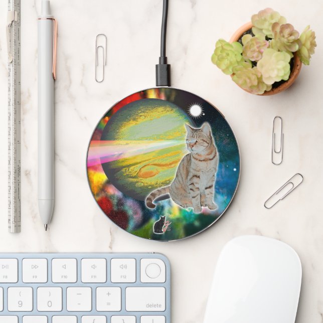 Laser-Cat Mossbody Wireless Charger (Desk)