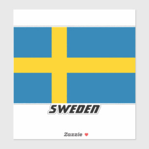Laser Cut Vinyl Swedish Flag. Sticker