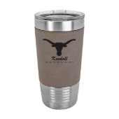Laser Engraved 20 oz. Leatherette & Steel Tumbler (Front)