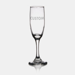 Laser Engraved Custom Champagne Flute Blank 10oz