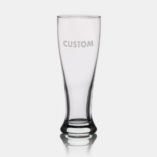 Laser Engraved Custom Pilsner Glass Blank 16oz