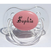 Laser Engraved Dishwasher Safe Clip & Pacifier (Front)