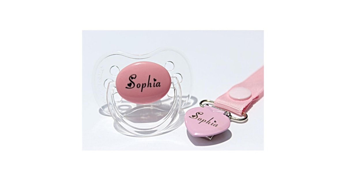 Laser Engraved Dishwasher Safe Clip & Pacifier Zazzle