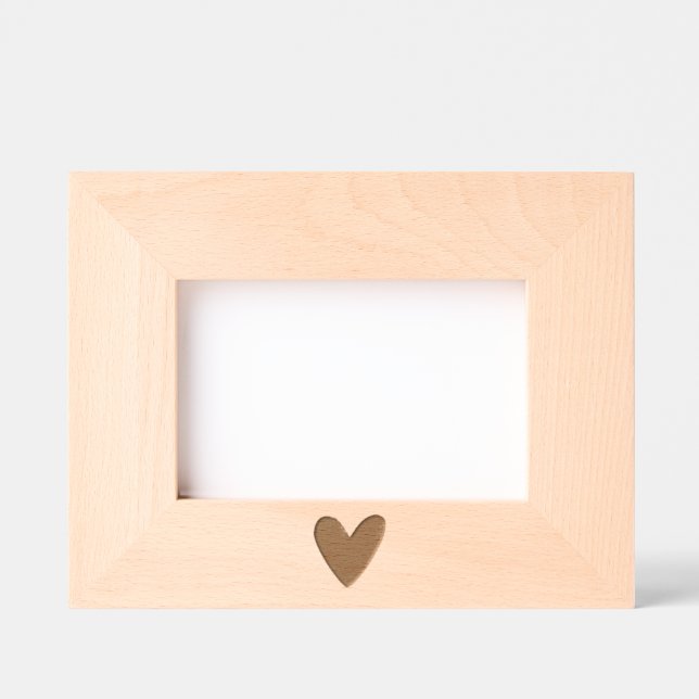Laser Etched Heart Picture Frame Engraved Frames (Front)