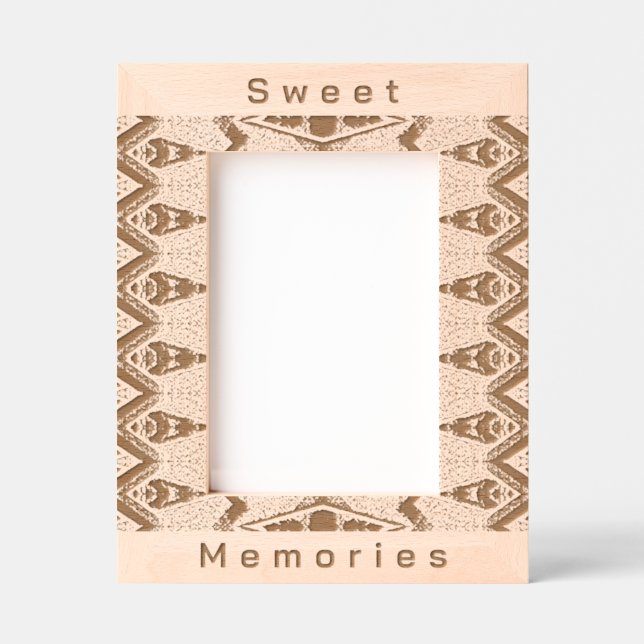Laser Etched Picture Frame, "Sweet Memories" (Front)