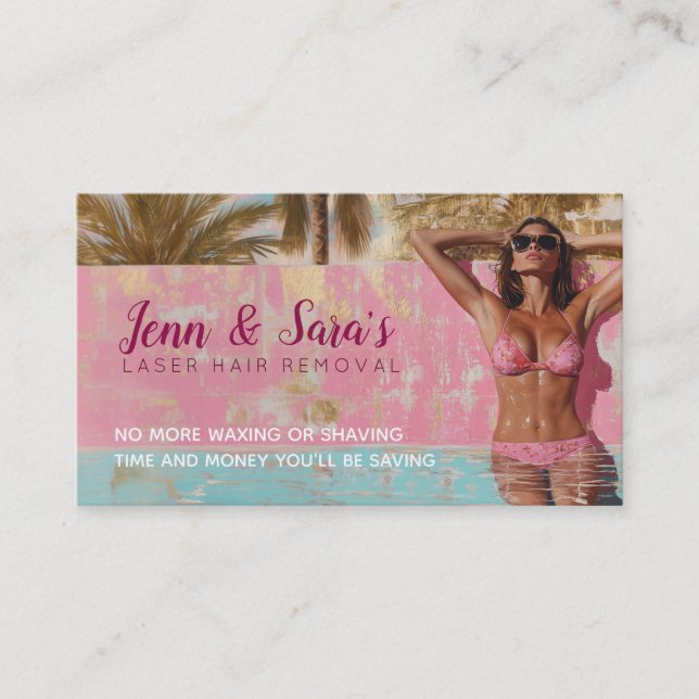 Laser Hair Removal business cards (Front)