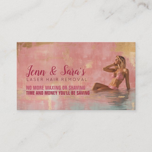 Laser Hair Removal business cards (Front)