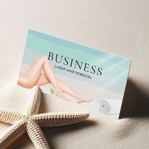 Laser Hair Removal Skin Care Beach Salon Spa Business Card