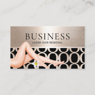 Laser Hair Removal Skin Care Geometric Gold Salon  Business Card