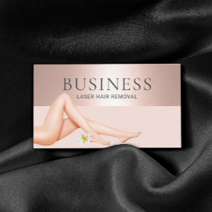 Laser Hair Removal Skin Care Salon Rose Gold  Business Card