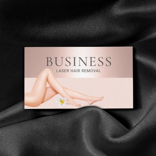 Laser Hair Removal Skin Care Salon Rose Gold  Business Card