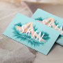 Laser Hair Removal & Skin Care Teal Feather Mint Business Card