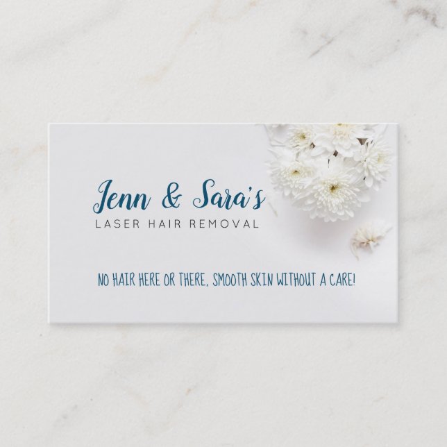 Laser Hair Removal Slogans business cards (Front)