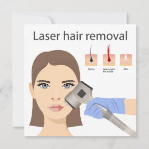 Laser hair removal structure note card